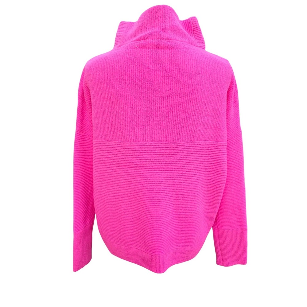 Anthropologie RD Style NWT Neon Pink Ribbed Turtleneck Sweater XS - Picture 3 of 10